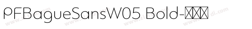 PFBagueSansW05 Bold字体转换